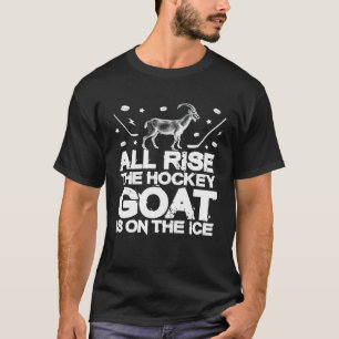 Jongens ijshockey stijgen allemaal hockeygeit op i t-shirt