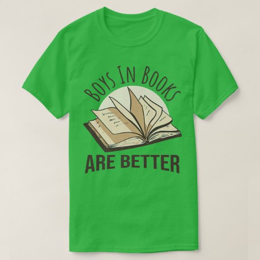 Jongens in boeken zijn beter t-shirt (Design voorkant)
