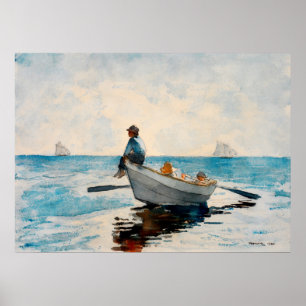 Jongens in een Dory door Winslow Homer Poster