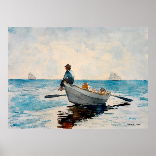 Jongens in een Dory door Winslow Homer Poster (Voorkant)