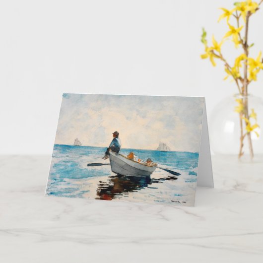 Jongens in een Dory van Winslow Homer, Nautische S Kaart (Gele Bloem)