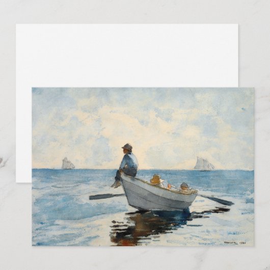 Jongens in een Dory | Winslow Homer (Voorkant / Achterkant)