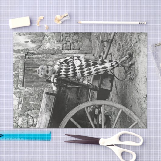 jongens in Harlequin Suit Tissue Paper Tissuepapier (Craft)