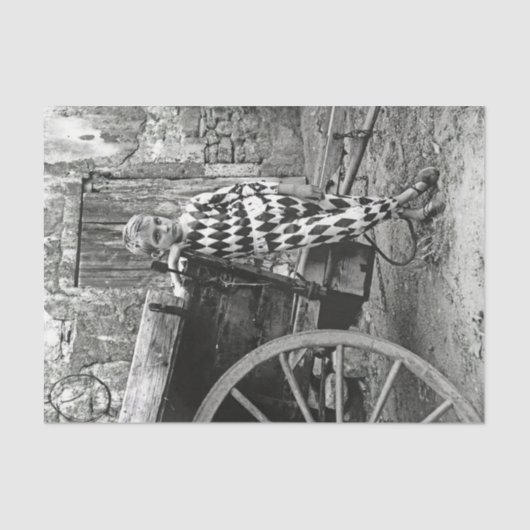 jongens in Harlequin Suit Tissue Paper Tissuepapier (Voorkant)