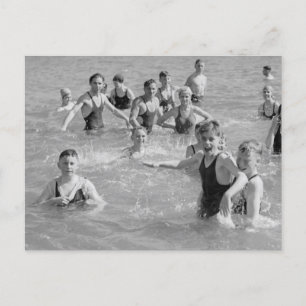 Jongens in het Briny briefkaart. 1920s foto Briefkaart