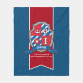 Jongens Jesaja letter Ik naam betekent blauwe deke Fleece Deken (Voorkant)