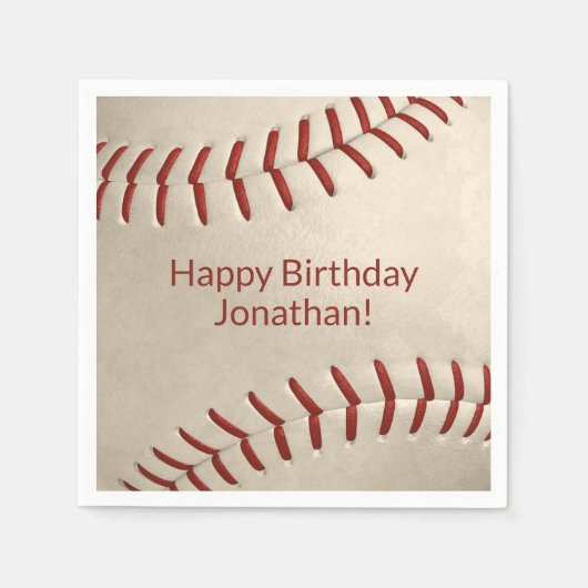 jongens jongens honkbalwedstrijd servet (Voorkant)