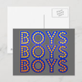 Jongens Jongens Jongens Briefkaart (Voorkant / Achterkant)