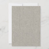 Jongens jute baby shower kaart (Achterkant)