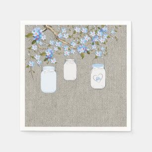 Jongens Jute Metselwerkpot Baby Shower Servet