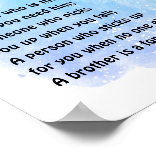 Jongens kamer muur kunst broer definitie poster (Hoek)