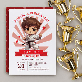 Jongens Karate Martial Arts Verjaardagsfeest Kaart