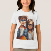 Jongens Katoen Korte Mouw Crew Nek T-shirts (Voorkant)