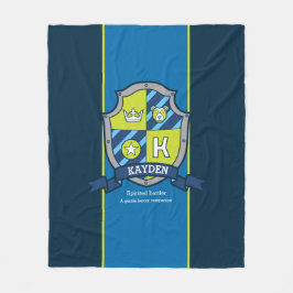 Jongens Kayden of letter K naam betekent blauw gro Fleece Deken