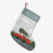 Jongens kerstboomschar en Kinder kat Kleine Kerstsok (Voorkant (Hangend))