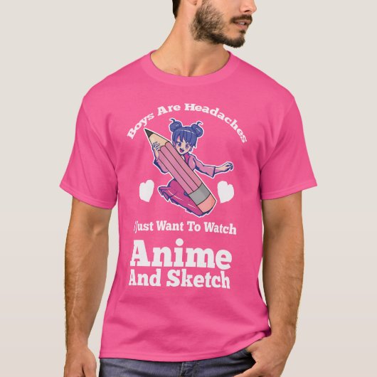 Jongens kijken anime en schetsen anime en ski t-shirt (Voorkant)