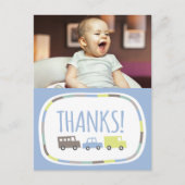 Jongens Kind op feestdag Dank je wel briefkaart (Voorkant)