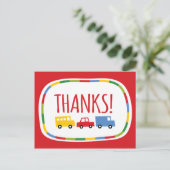 Jongens Kind op feestdag Dank je wel briefkaart (Staand voorkant)