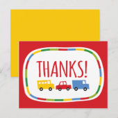 Jongens Kind op feestdag Dank je wel briefkaart (Voorkant / Achterkant)