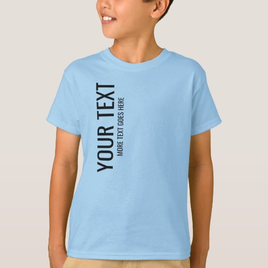 Jongens Kinder Best Cool Eenvoudig Modern Lichtbla T-shirt (Voorkant)