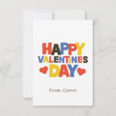 Jongens Kinder Schattigee Eenvoudige School Valent (Voorkant)