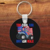 Jongens Kinder te cool voor Britse regel 4 juli Sleutelhanger (Voorkant)