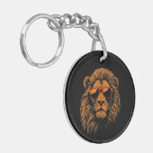 Jongens Kinderen Grappige Leeuw Dier Sleutelhanger (Voorkant Links)