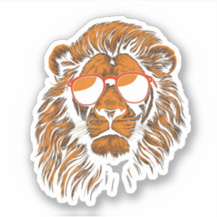Jongens Kinderen Grappige Leeuw Dier Sticker