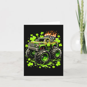 Jongens Kinderen Monster Groene Truck Shamrock St  Kaart
