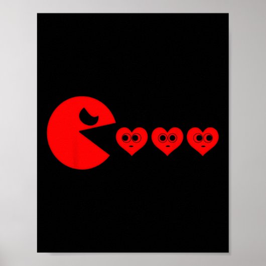 Jongens Kinderen Valentijnsdag Harten Eten Grappig Poster (Voorkant)