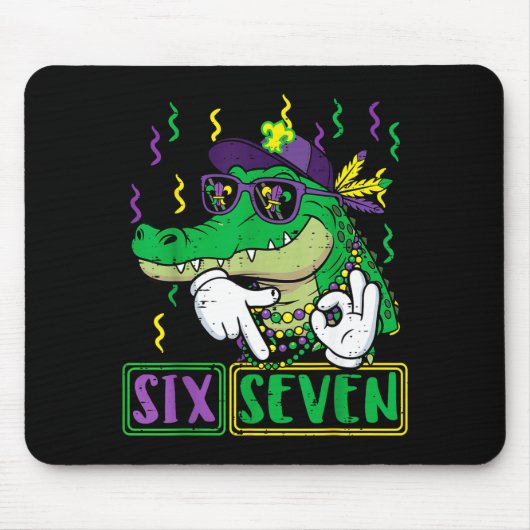 Jongens Kinderen Zes Zeven Alligator 6 7 Muismat (Voorkant)