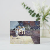 Jongens Kitten Winslow Homer Briefkaart (Staand voorkant)