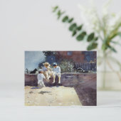 Jongens Kitten Winslow Homer Briefkaart (Staand voorkant)