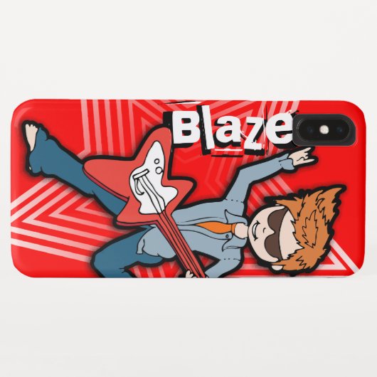 Jongens korte naam rockstar kind Case-Mate iPhone case (Achterkant (horizontaal))