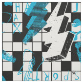 Jongens kruiswoordpuzzel stof (Swatch)