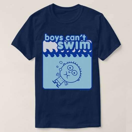 JONGENS KUNNEN NIET ZWEMMEN T-SHIRT (Design voorkant)