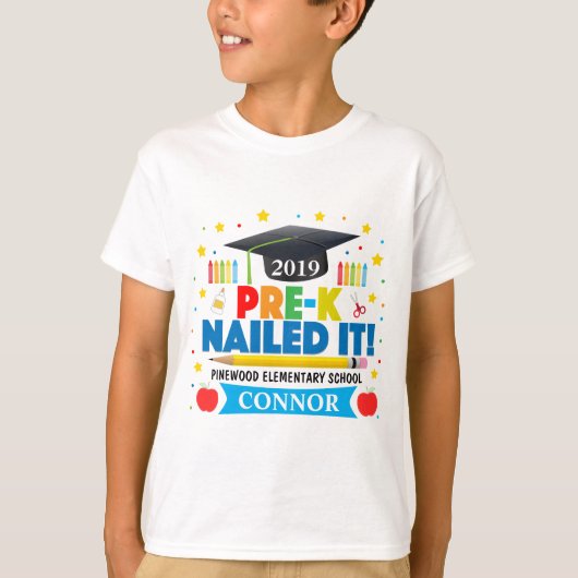 Jongen's laatste dag van Pre-K Nailed IT T-shirt (Voorkant)