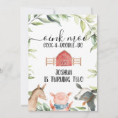 Jongens landbouwhuisdieren: 2e verjaardag van de u kaart (Achterkant)