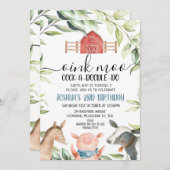 Jongens landbouwhuisdieren: 2e verjaardag van de u kaart (Voorkant / Achterkant)