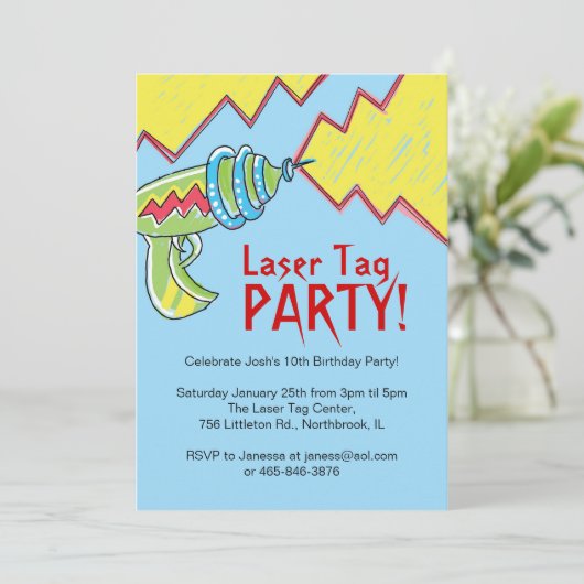 Jongens Laser Label Kaart (Staand voorkant)