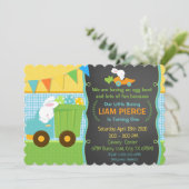 Jongens Lente Pasen Verjaardagsfeestje Konijn Stor Kaart (Staand voorkant)