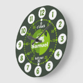 Jongens leren tijd-groene boerderij tractor klok (Hoek)