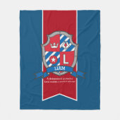 Jongens letter L Liam naam betekent blauw deken (Voorkant)