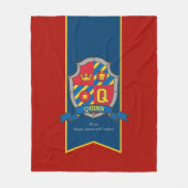 Jongens letter Q naam betekent Quinn leeuw ridders Fleece Deken (Voorkant)