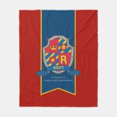 Jongens letter R naam betekent Riley leeuw ridders Fleece Deken (Voorkant)