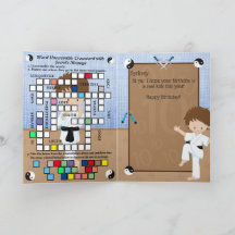 Jongens Leuk Karate Geheim Bericht Gelukkige Verja