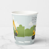 Jongens Leuke Bouw Digger Kinderen Verjaardag Papieren Bekers (Rechts)