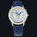 Jongens Leuke en Moderne Safari Zebra & Naam Kinde Horloge<br><div class="desc">Dit schattige kinder horloge heeft een zebra-cartoon en kan worden gepersonaliseerd met je jongensnaam. Met duidelijke,  gemakkelijk leesbare nummers is dit 'eerste' horloge geweldig voor kinderen of peuters die net beginnen met het leren van de tijd. Het perfecte oerwoud safari thema ontwerp voor uw kleintje!</div>