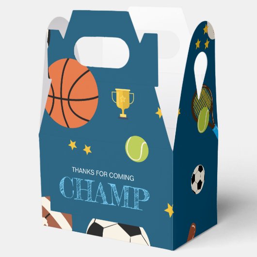 Jongens Leuke Sport Thema Kids Verjaardagsfeestje Bedankdoosjes (Geopend)