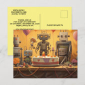 Jongen's Leuke Verjaardagsfeestuitnodiging #13 Uitnodiging Briefkaart (Voorkant / Achterkant)